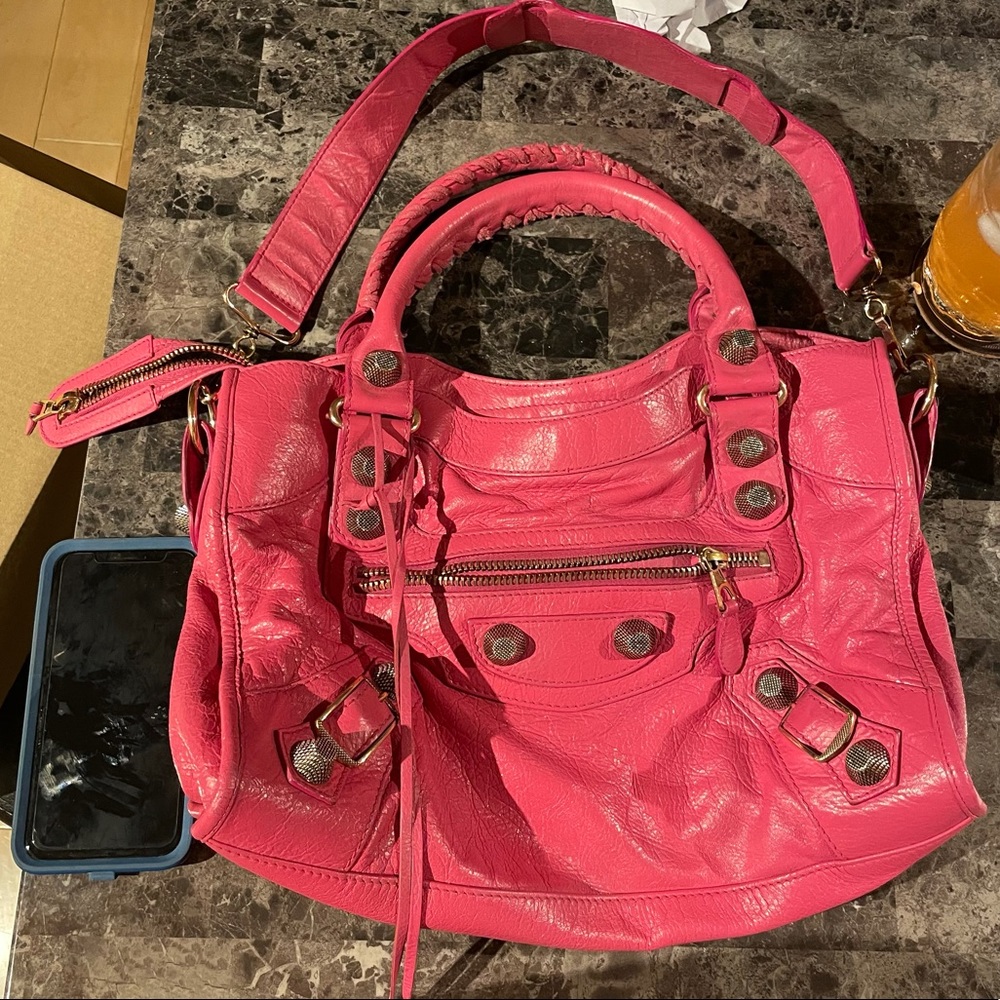 Balenciaga Pink Giant city bag